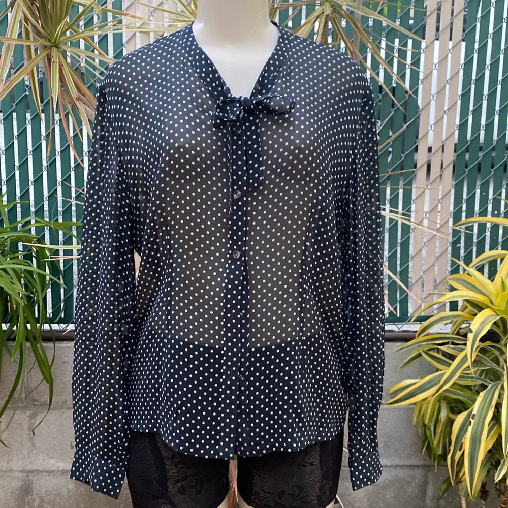Caslon navy blue blouse